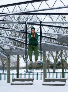 Balancing on a trapeze Balancing on a trapeze